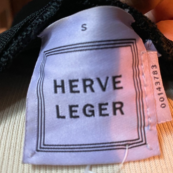 Herve Leger Black Bodycon Dress - Picture 7 of 8